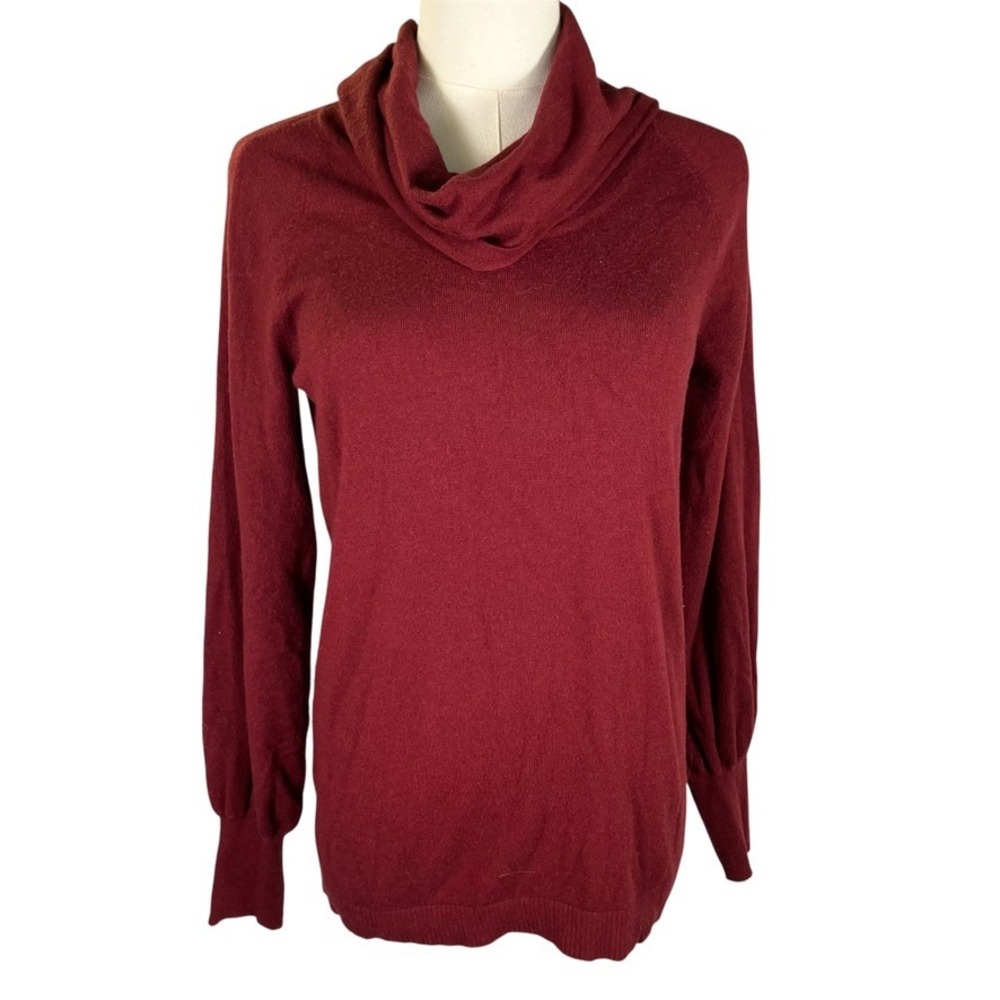 Chicos Women's Red Cowl Neck Long Sleeve Knit Pullover Sweater Size‎ 0 Small